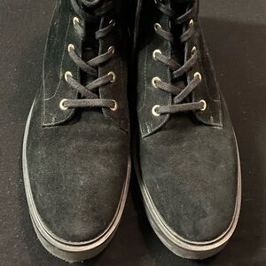 Stuart Weitzman Black Combat Boots